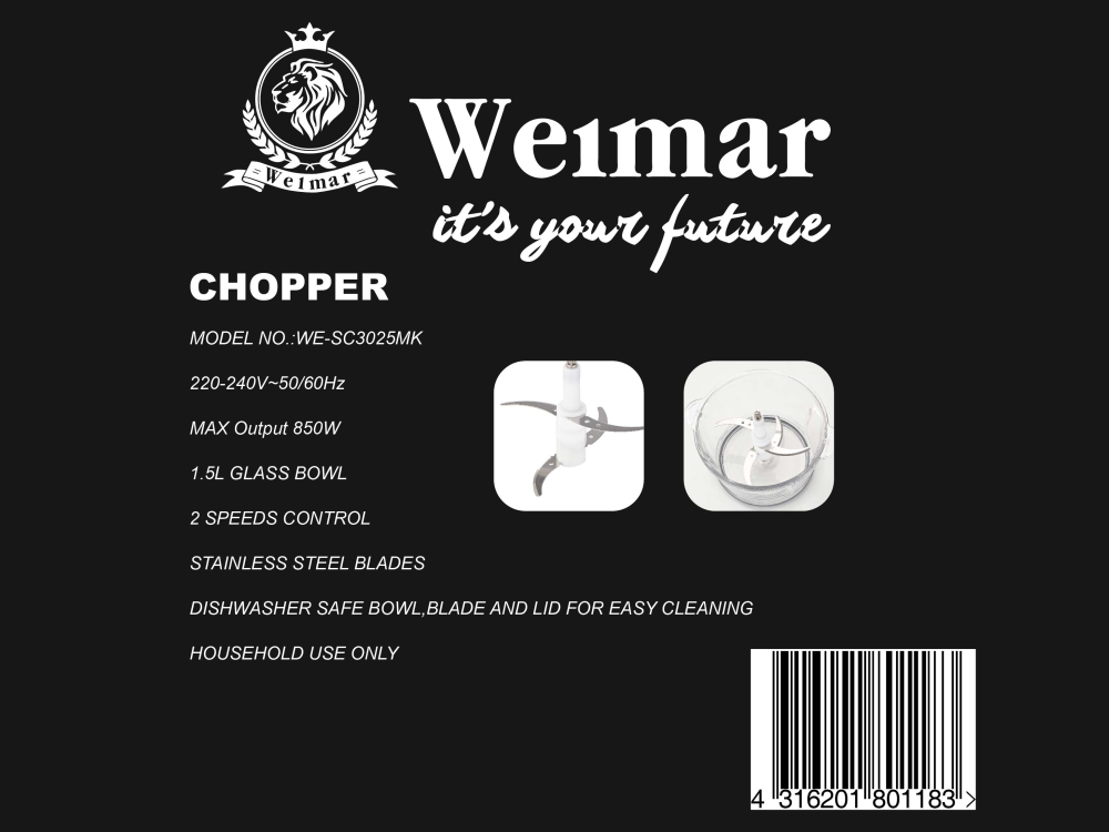 მინი ჩოფერი WEIMAR WE-SC3025MK სურათი