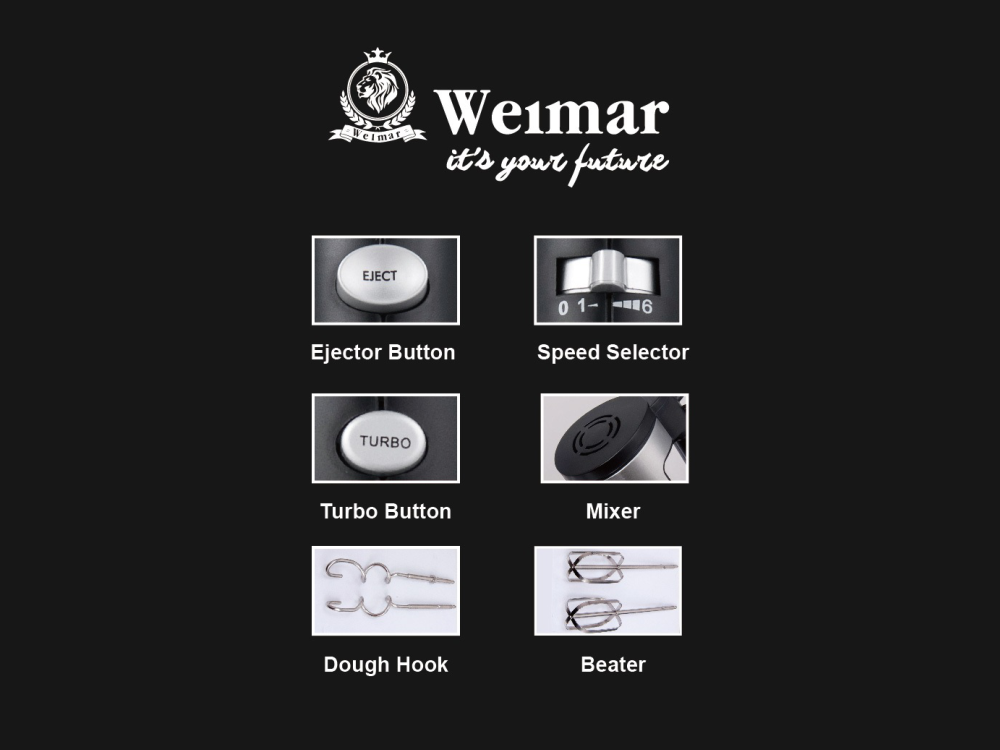 მიქსერი WEIMAR WE-HM4033SM სურათი