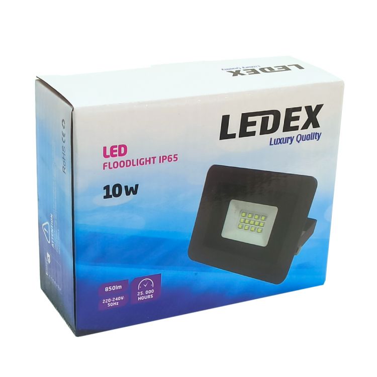 პროჟექტორი 10w LEDEX LED 3000k IP65 Black სურათი