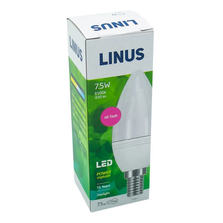 ნათურა ჭაღი LINUS Lin59-4393 LED 7.5W E14 6500K სურათი