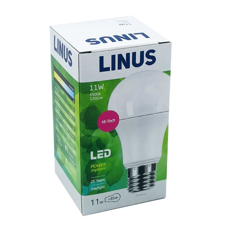 ნათურა სტანდარტული LINUS Lin41-0969 LED 11W E27 6500K სურათი