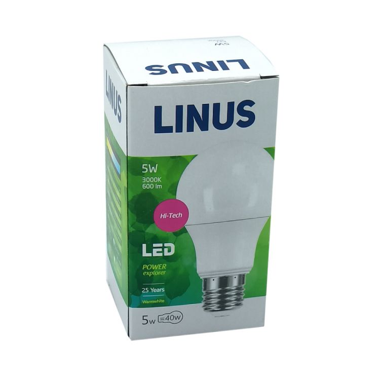ნათურა სტანდარტული LINUS Lin8-7761 LED 5W E27 3000K სურათი