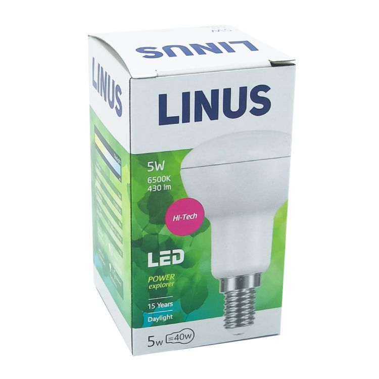 ნათურა R50- 5W E14 6500K LINUS Lin38-0853 LED  სურათი