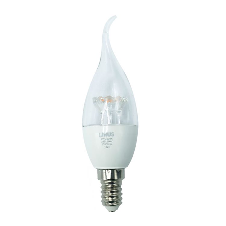 ნათურა ჭაღი დეკორატიული გამჭვირვალე LINUS Lin65-5767 LED - 6W E14 3000K სურათი