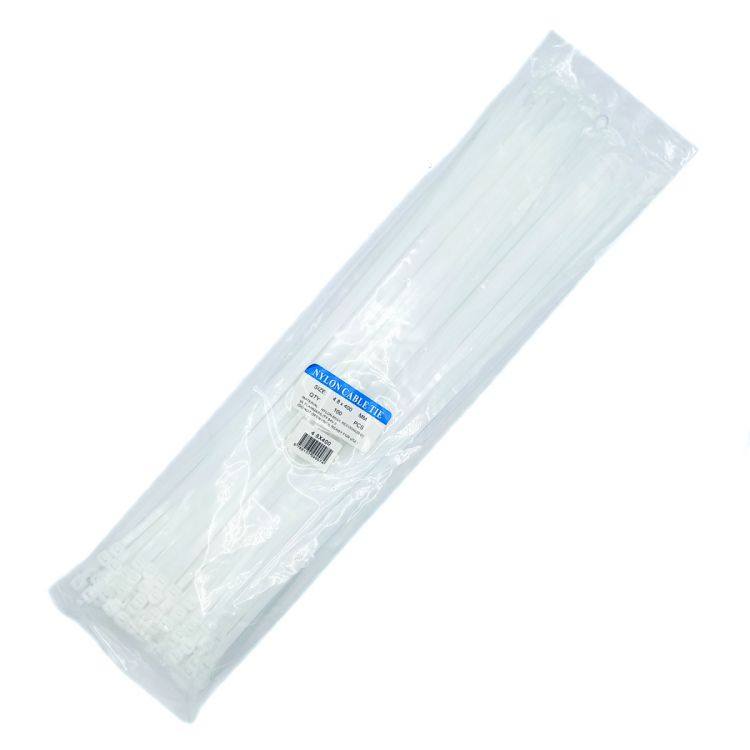 პლასტმასის ხამუთი 4.8*400 (100psc) თეთრი სურათი