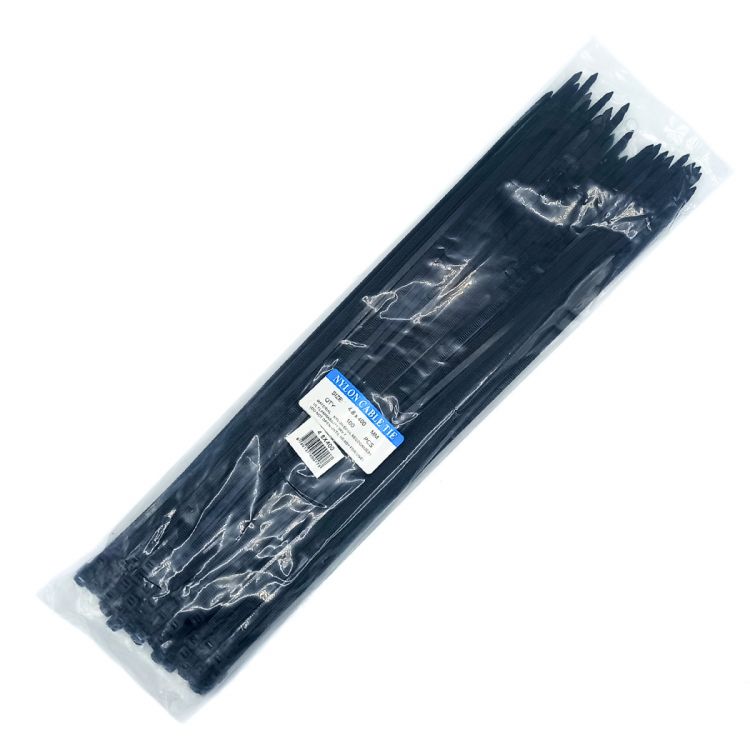 პლასტმასის ხამუთი 4.8*400 (100psc) შავი სურათი