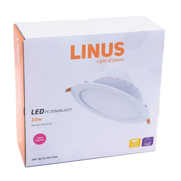ლედ პანელი LINUS PC downlight  15W 4000K სურათი