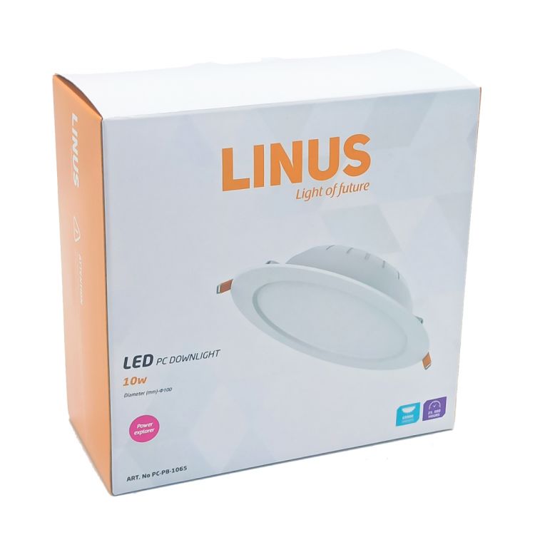 ლედ პანელი LINUS PC downlight 10W 6500K სურათი