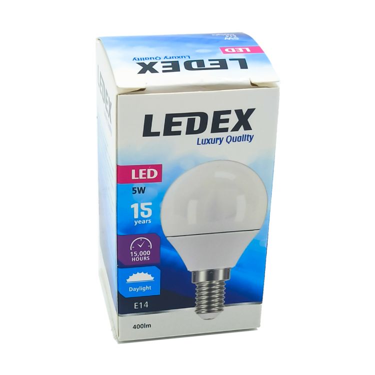 ნათურა ბურთი LEDEX LED26-4440 5W E14 6500K სურათი