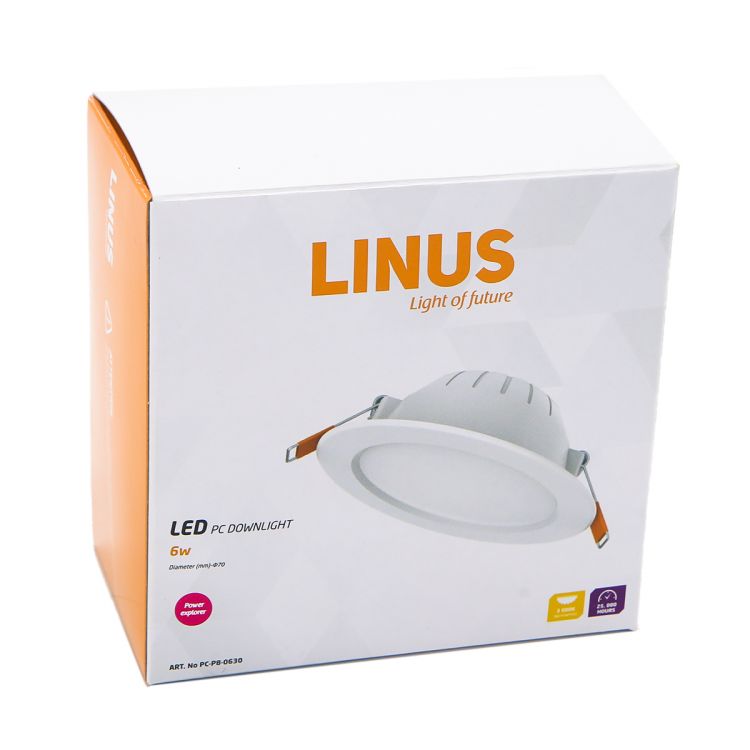 ლედ პანელი LINUS PC downlight 6W 3000K სურათი