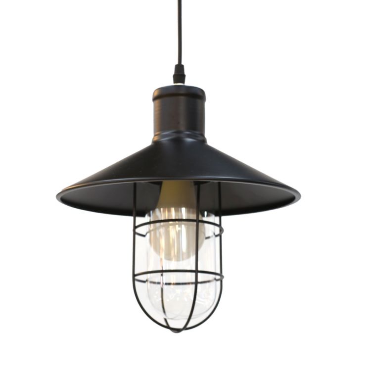 ჭერის სანათი შავი მეტალის ცხაურით MH-15608 სურათი