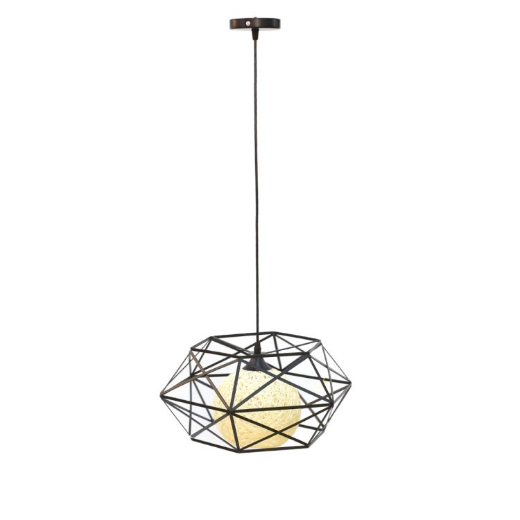 ჭერის სანათი შავი მეტალის რომბი MH-15661 სურათი