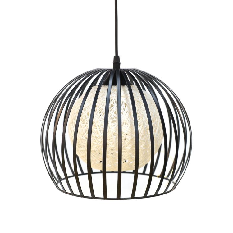 ჭერის სანათი შავი მეტალის მრგვალი MH-15664 სურათი