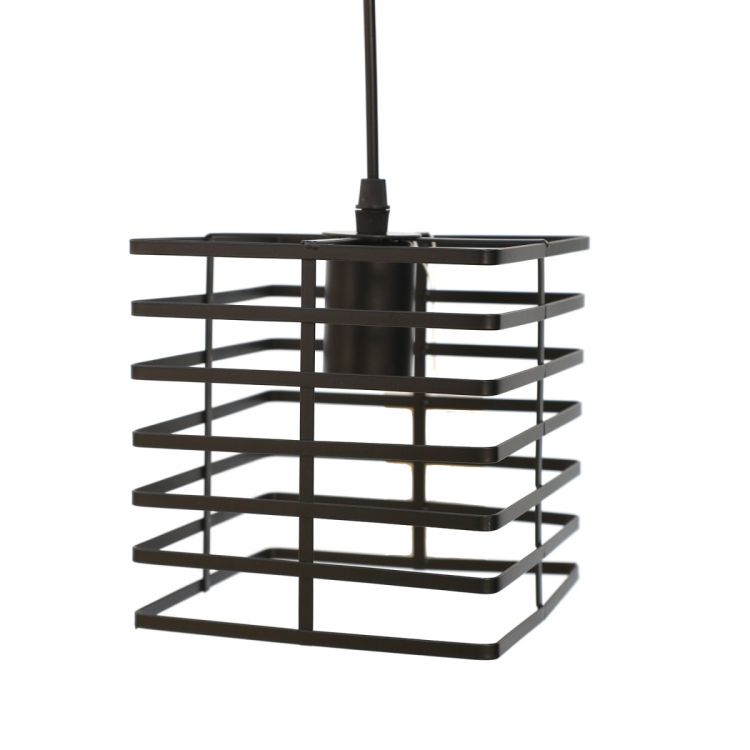 ჭერის სანათი შავი ოთხკუთხედი მეტალის MH-15683 სურათი