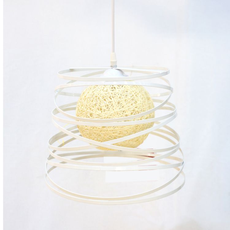 ჭერის სანათი მეტალის თეთრი დაწნული MH-15659 სურათი