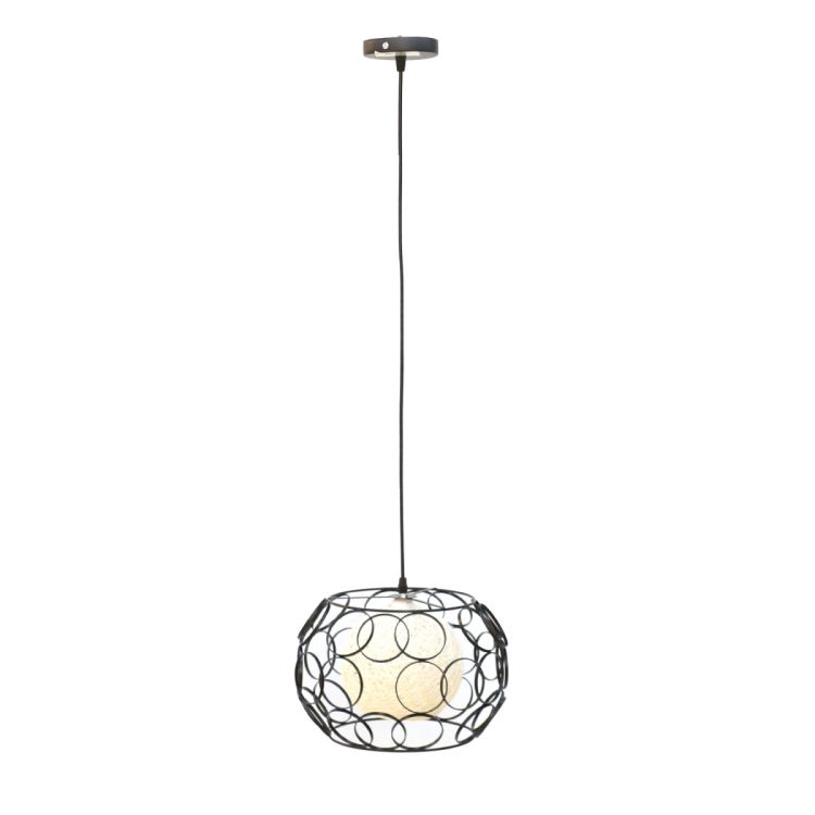 ჭერის სანათი შავი მეტალის მრგვალი MH-15660 სურათი