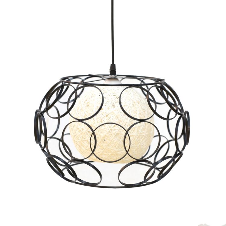 ჭერის სანათი შავი მეტალის მრგვალი MH-15660 სურათი