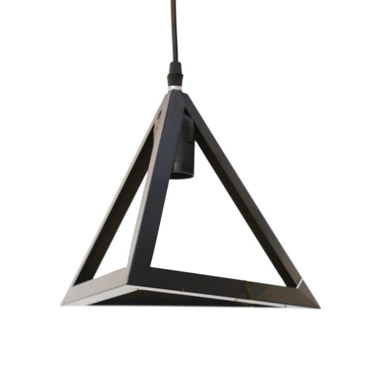 ჭერის სანათი შავი სამკუთხედი მეტალის MH-15674 სურათი