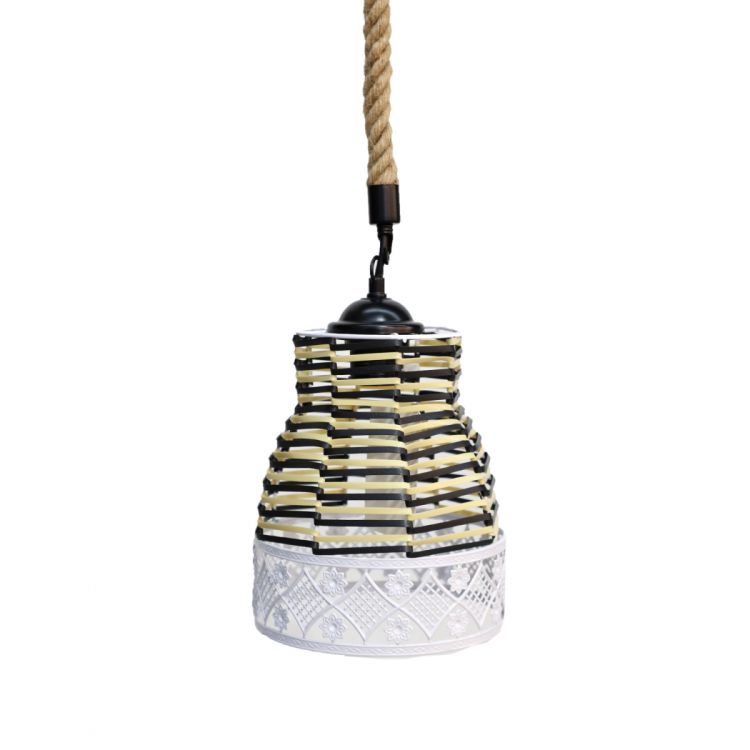 ჭერის სანათი დაწნული თეთრი სალათის ფერი MH-20763 სურათი