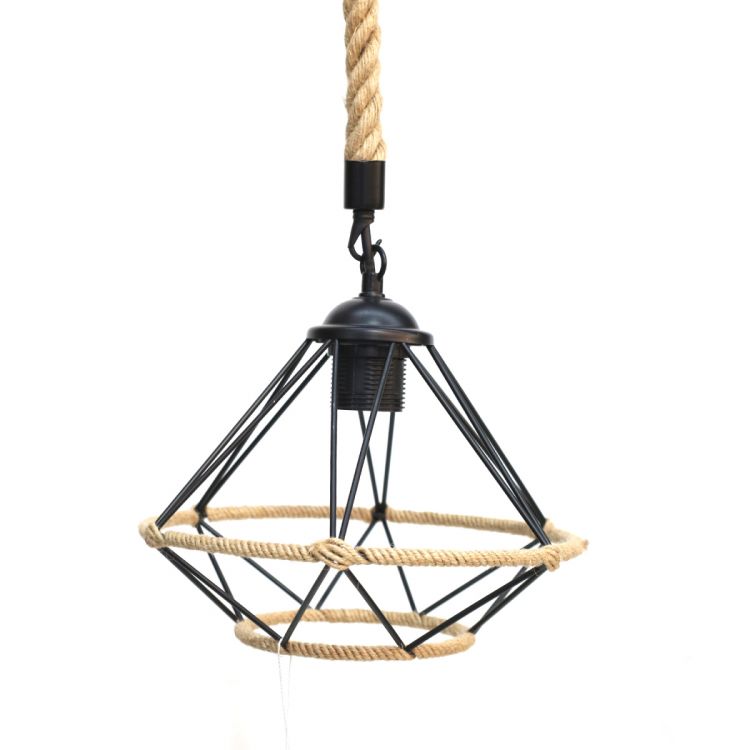 ჭერის სანათი დაწნული თოკით რომბი MH-20773 სურათი