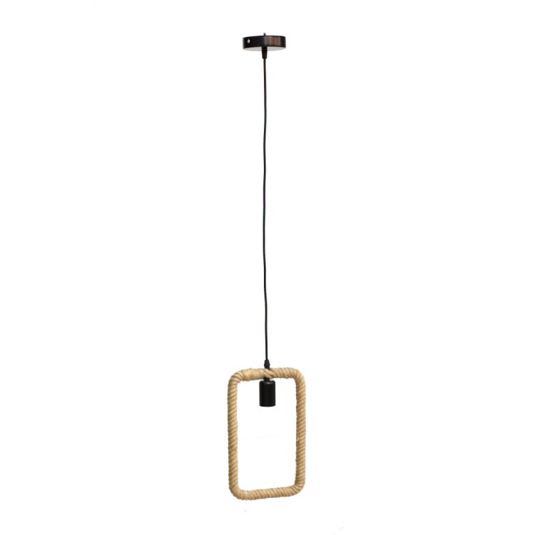 ჭერის სანათი მეტალი მართკუთხედი ბაწრით MH-20779 სურათი