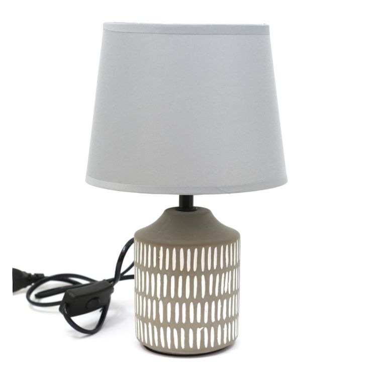 მაგიდის სანათი კერამიკა თეთრი შავი MH-8981 სურათი