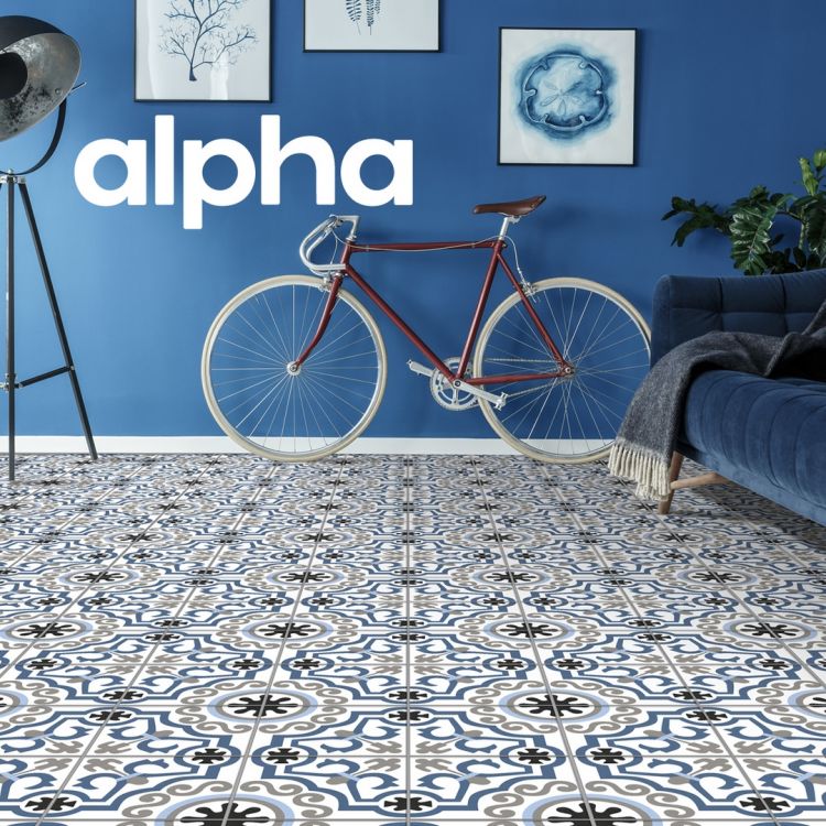 კერამო გრანიტი ALPHA BLUE 10მმ, 20X20 სურათი