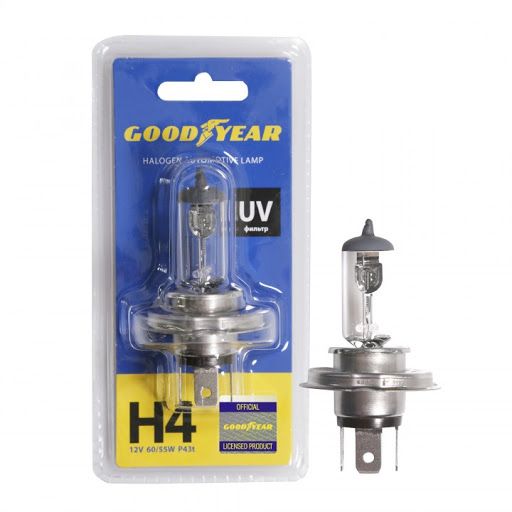 ავტოჰალოგენი Goodyear H4 12V 60/55W P43t (ბლისტერი) სურათი
