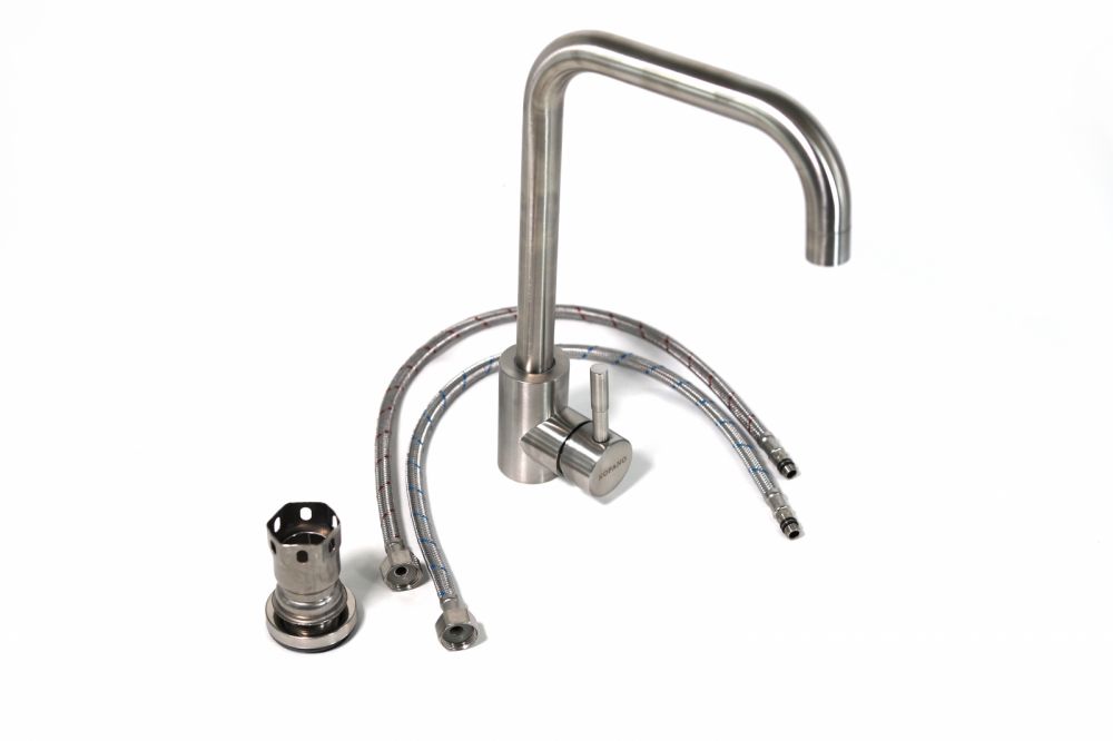 სამზარეულოს ონკანი გლუვი ფერის ოთხკ. ცხვირით 8602 სურათი