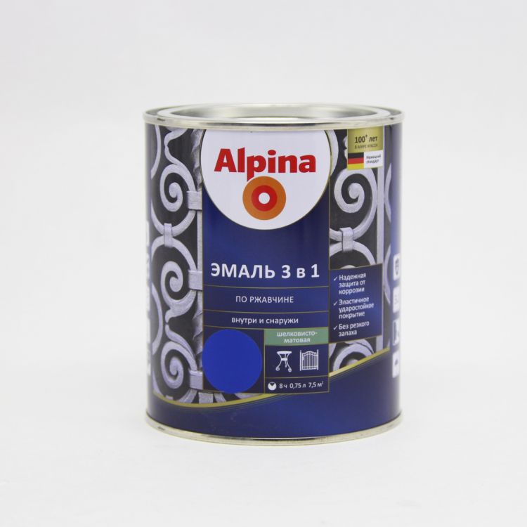 საღებავი ანტიკოროზიული AX BY AP DaR 3in1 RAL 5005 SM 0,75 LT სურათი