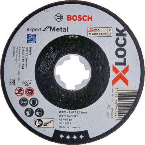 ლითონის საჭრელი დისკი Bosch X-LOCK 125x1.6x22.23მმ სურათი
