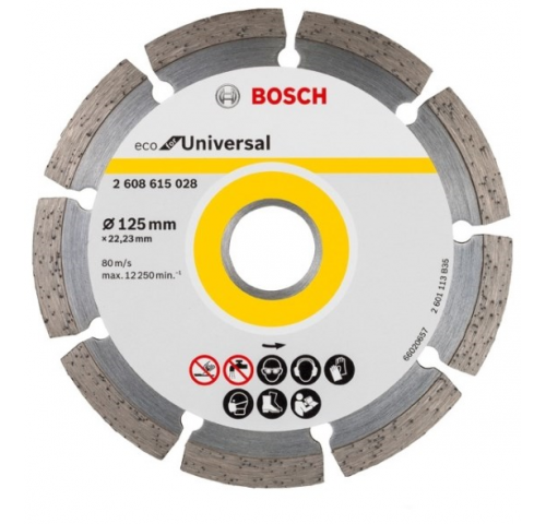 ალმასის საჭრელი დისკი ბეტონის Bosch ECO Universal 125x22.23მმ სურათი