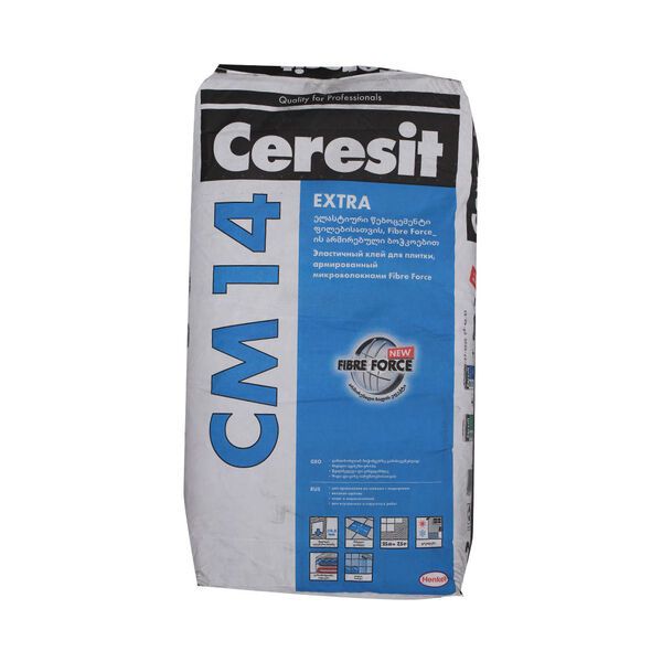 წებოცემენტი Ceresit CM 14 Fibre GEO 25 kg სურათი