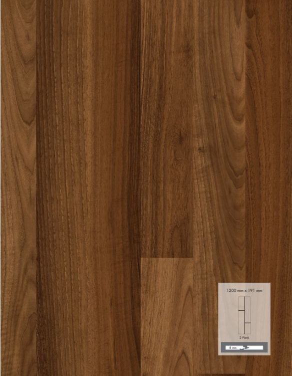 ლამინატი AGT Natura Select Niksar Walnut 1.200*191*8მმ 32 კლასი სურათი