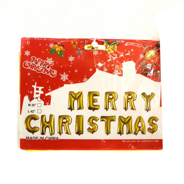 ბუშტი საახალწლო MERRY CHRISTMAS სურათი