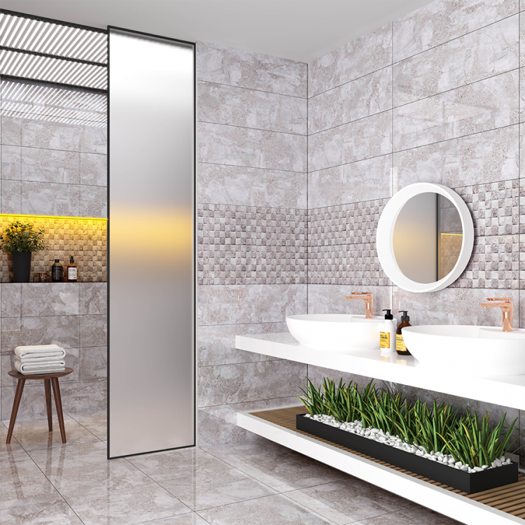 კედლის ფილა MOONSTONE SILVER REC-1 30X90 სურათი