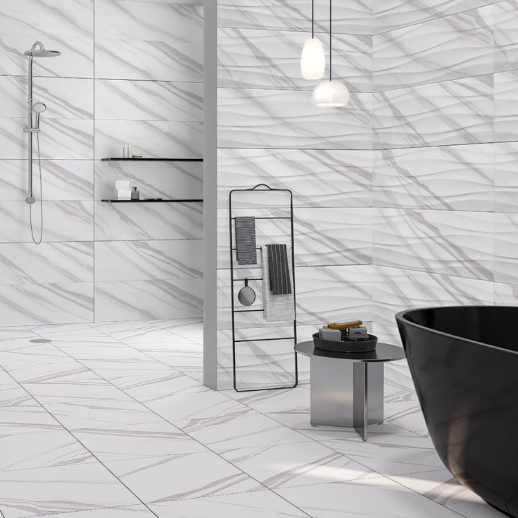 კედლის ფილა KARIS BIANCO LEAF DECOFON REC-1 30X90 სურათი