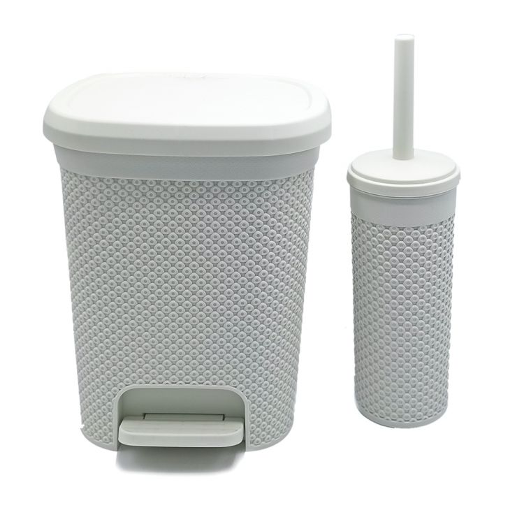 ურნა და საპირფარეშოს ჯაგრისი პლასტმასის 6,5ლ 01 1116 18874 HOBBY LIFE სურათი