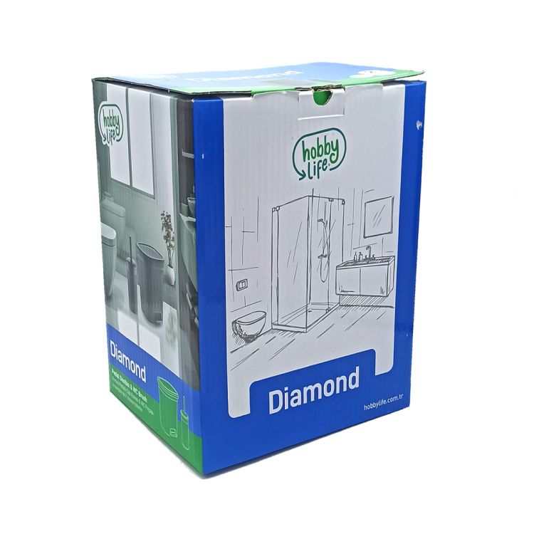 ურნა და საპირფარეშოს ჯაგრისი პლასტმასის 6,5ლ 01 1116 18874 HOBBY LIFE სურათი