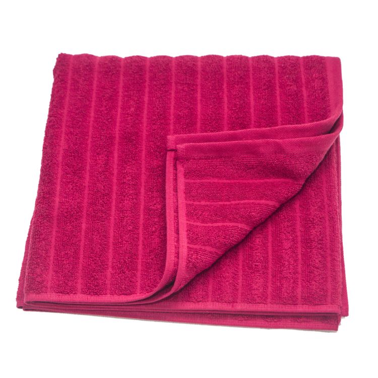 პირსახოცი 70x140 CM, აბანოს პირსახოცი Red Bordeau სურათი