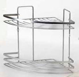 პრემიუმი კუთხის თარო ორიანი 18 სმ ქრომი SB052-C სურათი