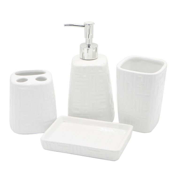 აბაზანის აქსესუარების ნაკრები კერამიკის 4 ც MH-12990 სურათი