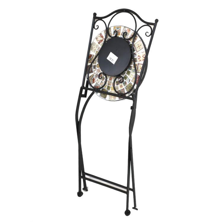 მეტალის სკამი ფერადი დეკორით 13134 სურათი