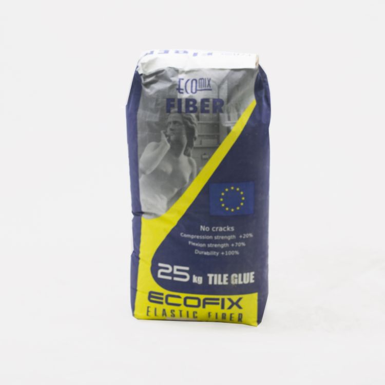 წებოცემენტი ECOFIX FIBER 25კგ ლურჯი სურათი