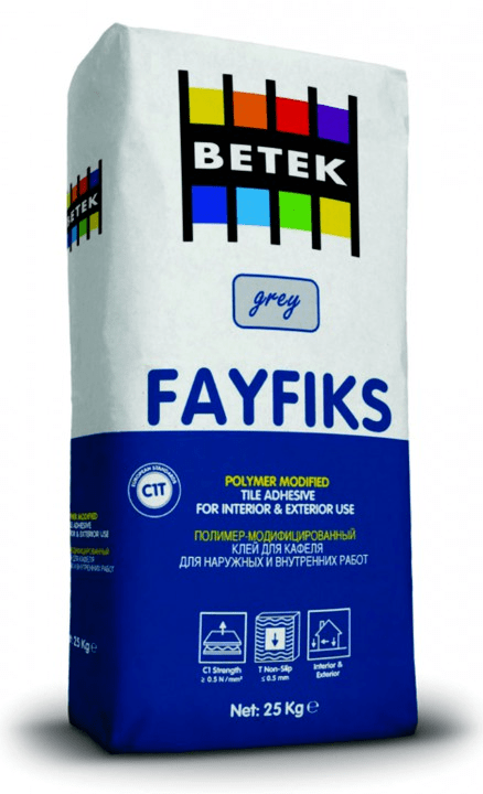 წებო ცემენტი BETEK FAYFIKS P-40 25კგ  (თბოიზ. მისაწ. შესაფითხ) სტაფილოსფერი სურათი