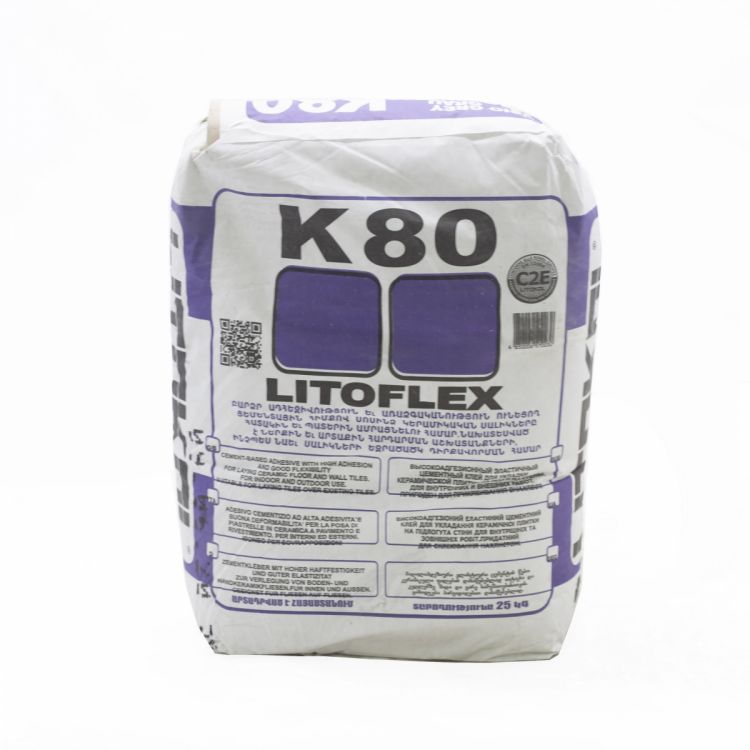 წებოცემენტი LITOKOL K80 LITOFLEX GREY 25KG სურათი