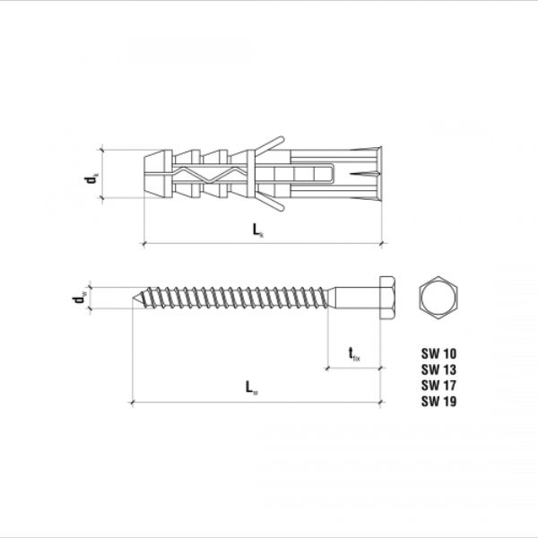 დუბელი ექვსკუთხა ხრახნით  KKX-16180 (20ც) სურათი