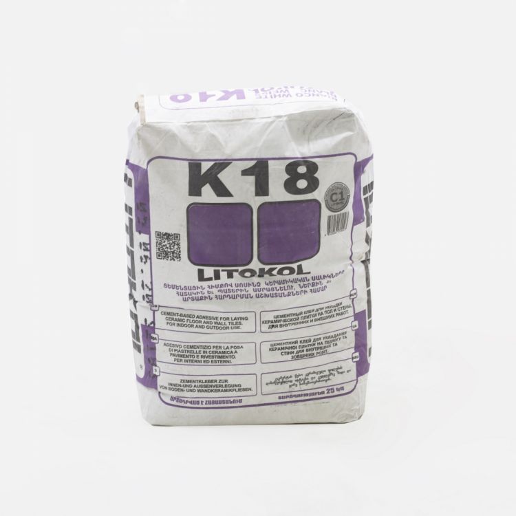 წებოცემენტი LITOKOL K18 POWD. ADHES. WHITE 25კგ სურათი
