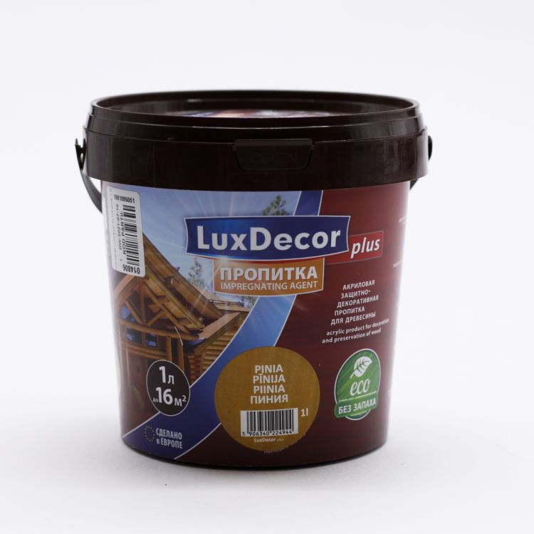 ხის გამჟღენთი ლუქს დეკორატიული + 1 ლ ქვის ფიჭვი სურათი