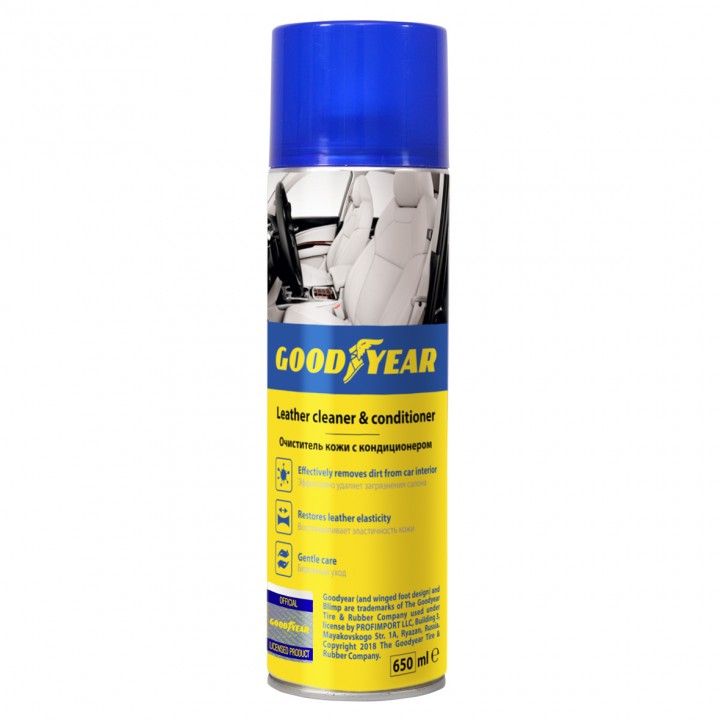 ტყავის საწმენდი აეროზოლი კონდიციონერით Goodyear 650მლ სურათი